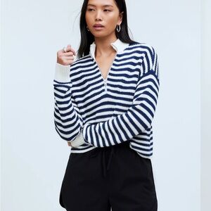 Ribbed Half-Zip Sweater